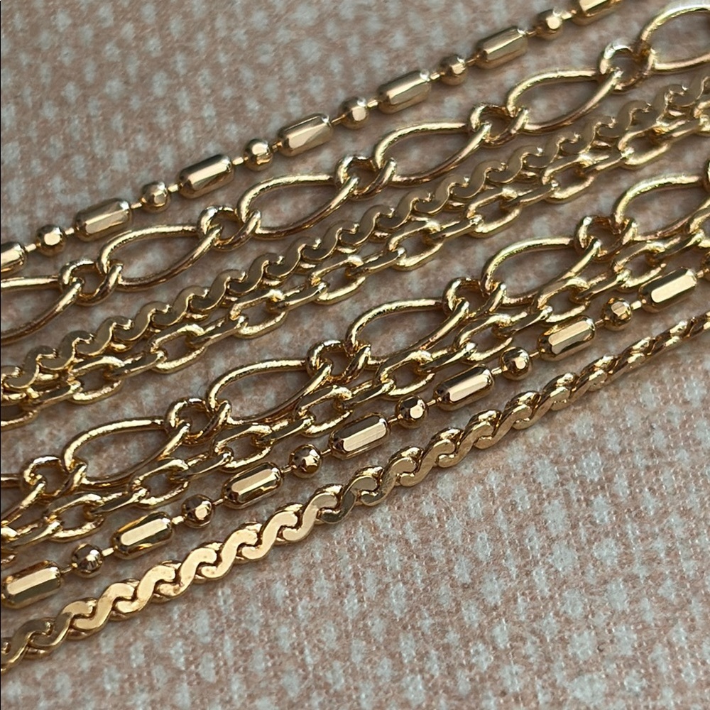 Vintage Avon 90s Gold Layered 18-22” Necklace Set Bundle of 4 Chains 18 NIB - Picture 8 of 12